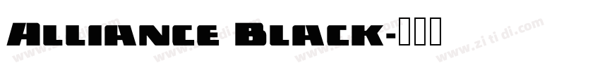 Alliance Black字体转换